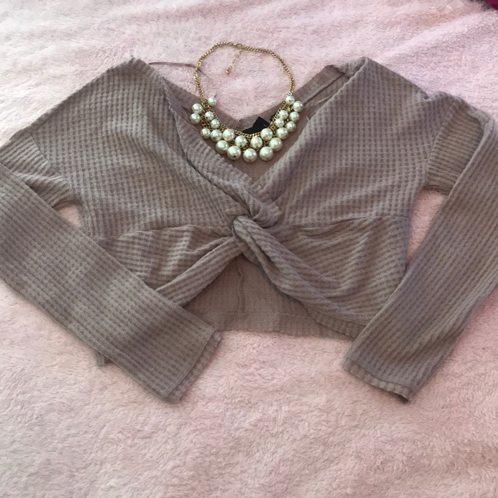 Lavender crop top.